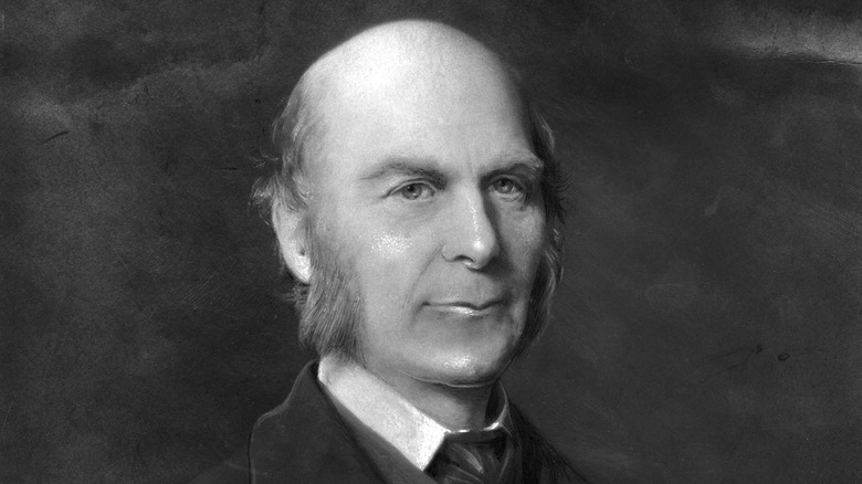 Francis Galton porrtrait smirking 