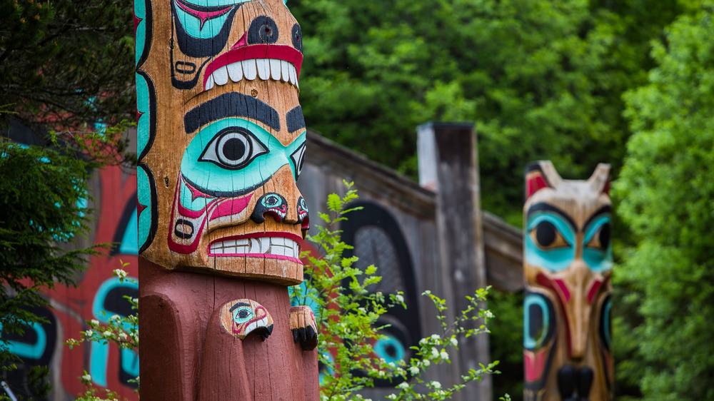 Totem poles, Saxman Village, Alaska