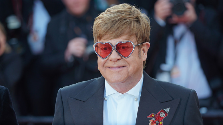 Elton John smiling