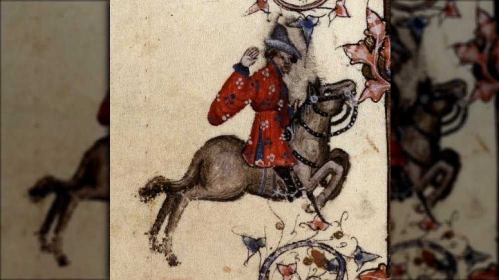  The Merchant in the Ellesmere manuscript of Geoffrey Chaucer's Canterbury Tales