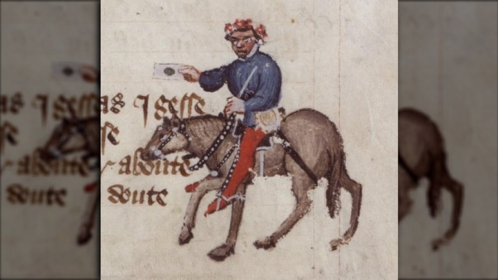 The Summoner in the Ellesmere manuscript of Geoffrey Chaucer's Canterbury Tales