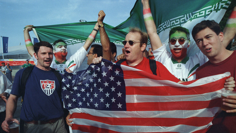 iranian and americans mingle world cup 1998