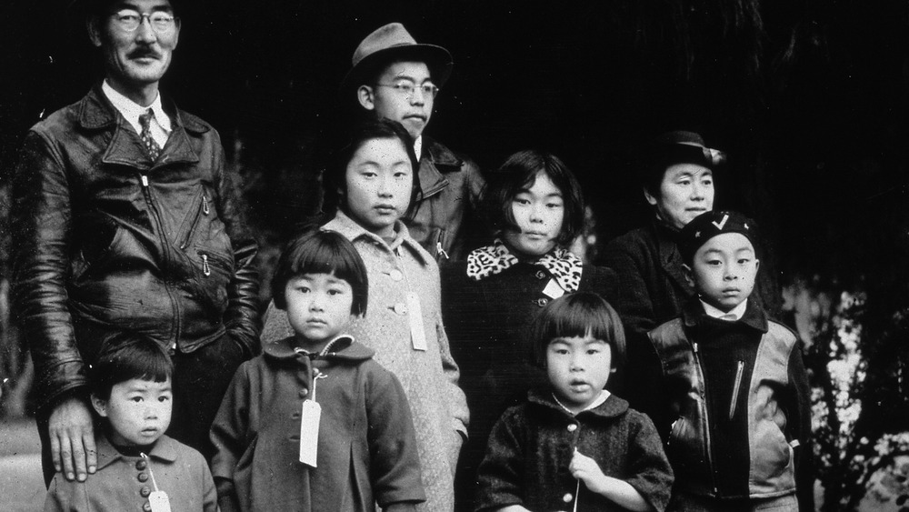 Japanese-American family awaiting relocation