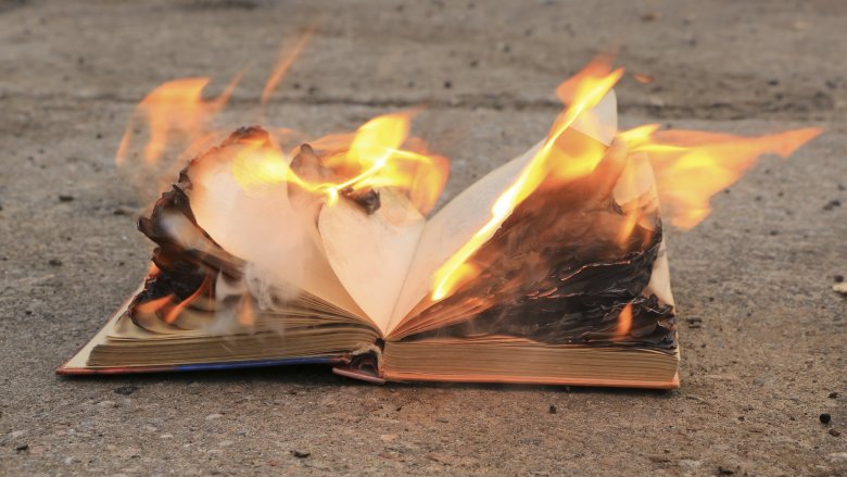 burning book