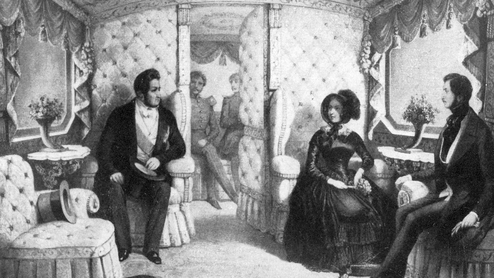 Queen Victoria receiving Louis Philippe in 1844