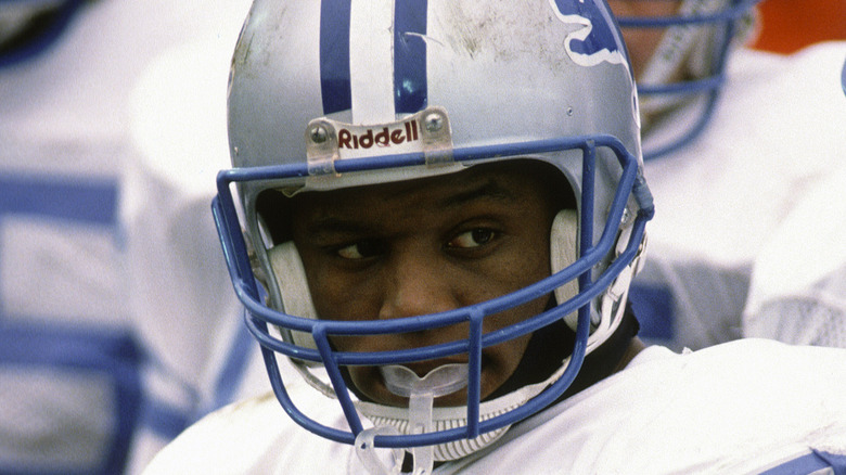 Barry Sanders Detroit Lions helmet