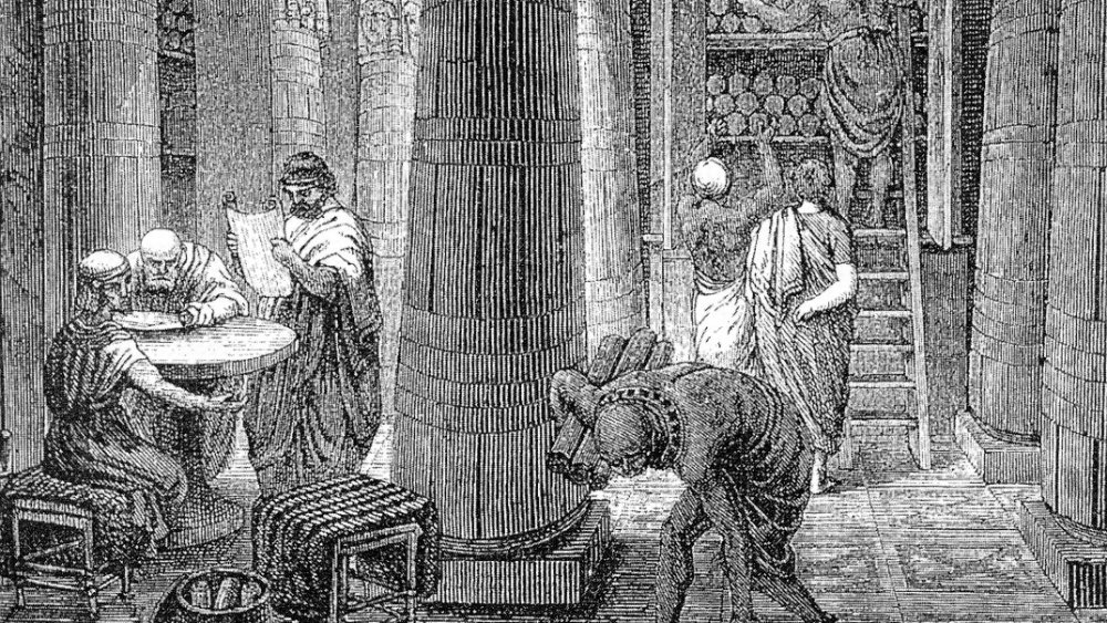 The Great Library of Alexandria illustration
