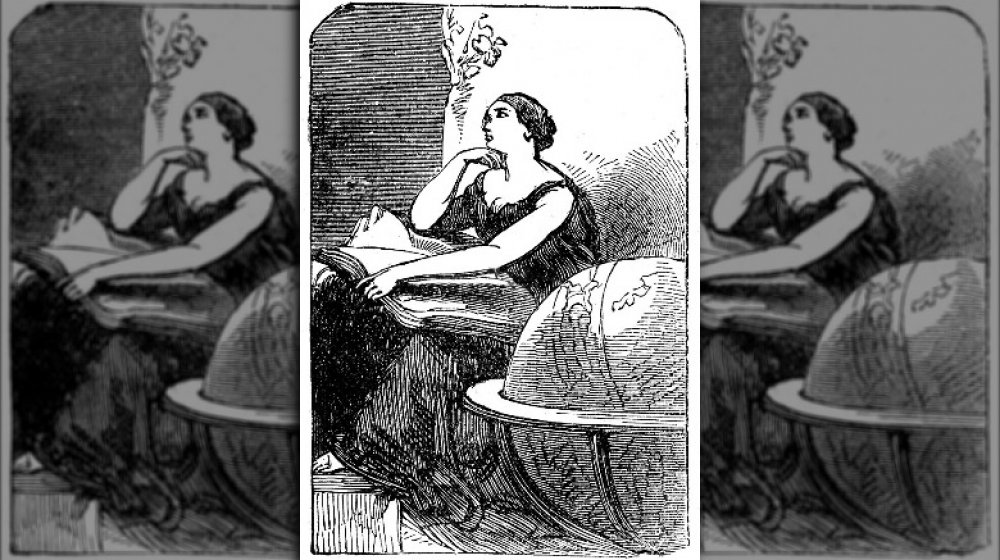 Hypatia of Alexandria. Mid-19th century wood engraving