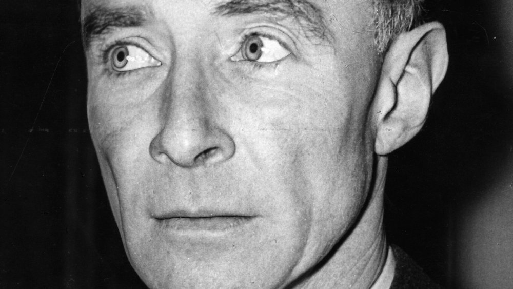 J.Robert Oppenheimer looking up