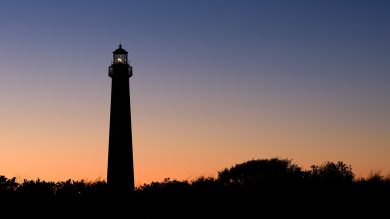 Silhouette of Cape May lighthouse