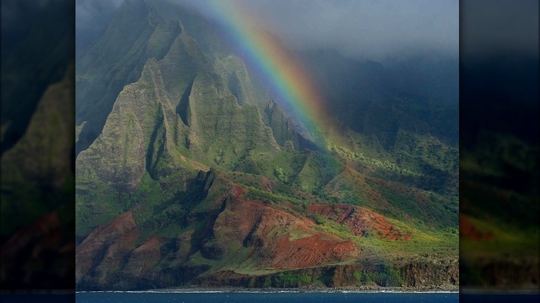 The Big Island Hawaii with rainbow