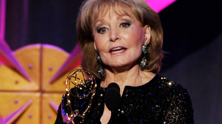 Barbara Walters and an Emmy award