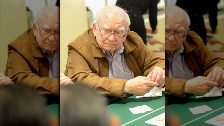 Ed Asner playing poker