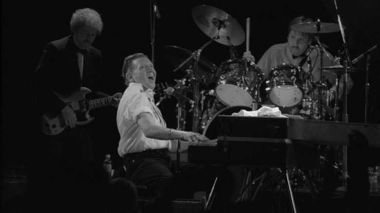 Jerry Lee Lewis performing in 1996