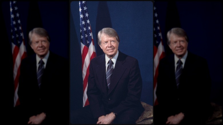 Jimmy Carter official presidential portrait flag