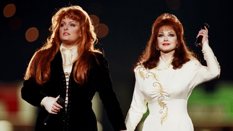 The Judds performing at the Super Bowl