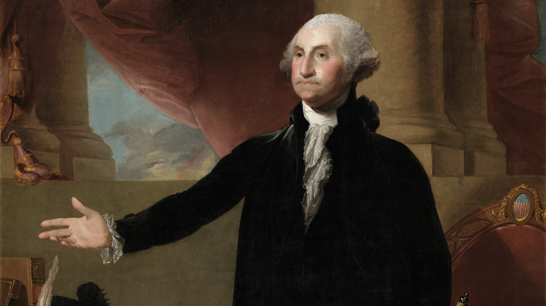 George Washington portrait arm outstretched