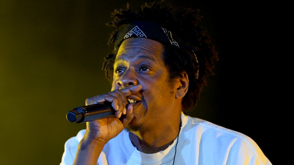 Jay-Z performs at a concert in 2019