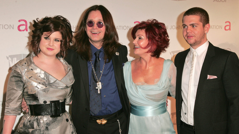 Ozzy and Sharon Osbourne with their kids