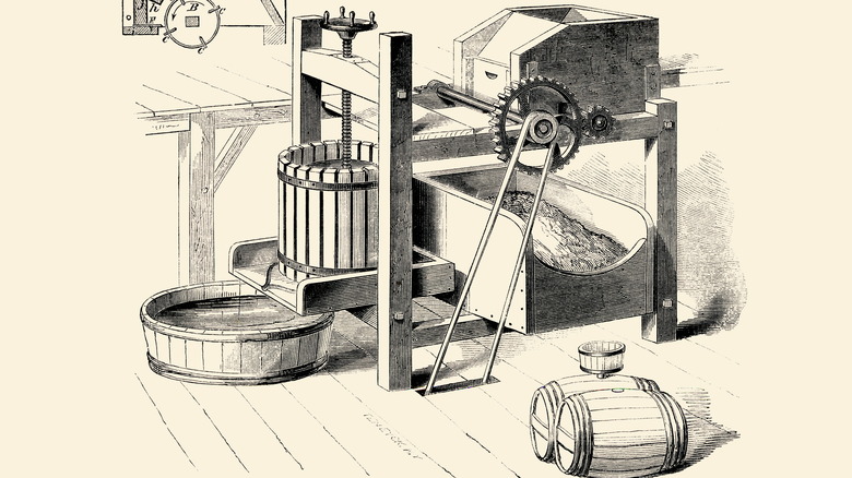 cider mill illustration 1830s