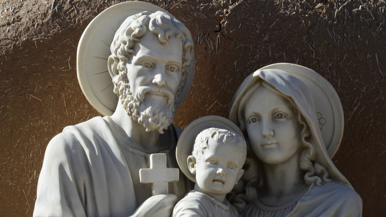 Statues of Jesus, Mary and Joseph