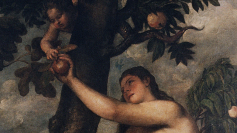 Eve reaches for apple