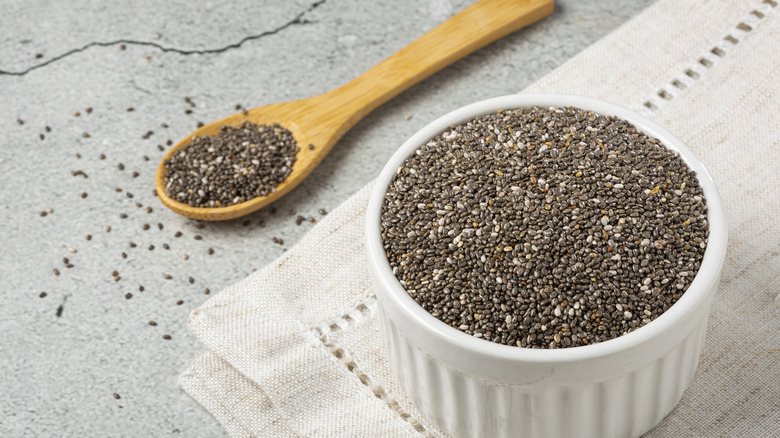 Chia seeds in a cup