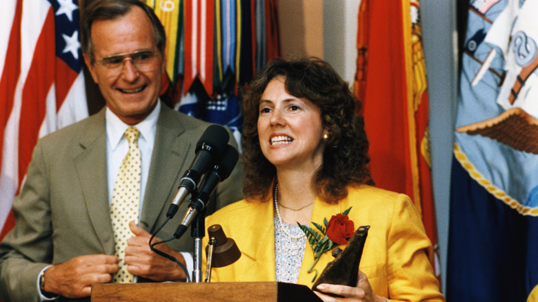 christa mcauliffe speaking award ceremony