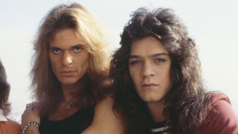 david lee roth and eddie van halen glaring at camera