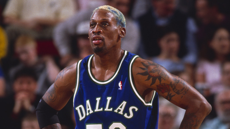 Dennis Rodman playing for Dallas Mavericks