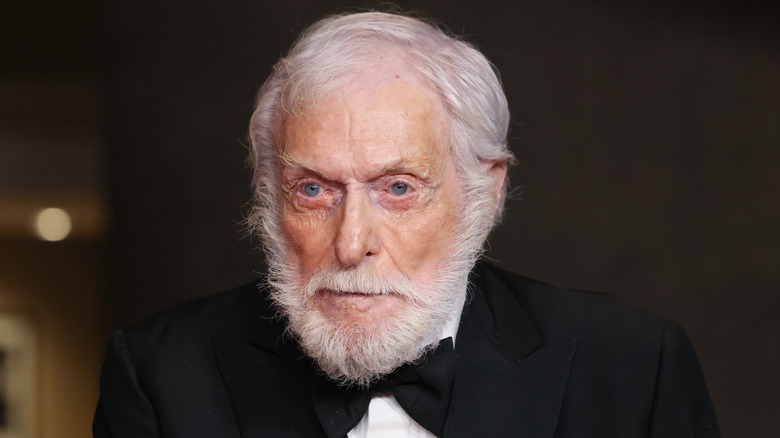 Dick Van Dyke white hair and beard in dinner suit and bow tie