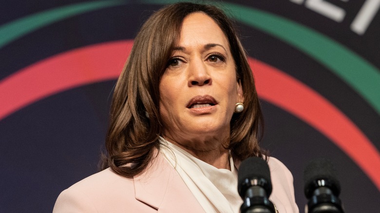 Kamala Harris frowns