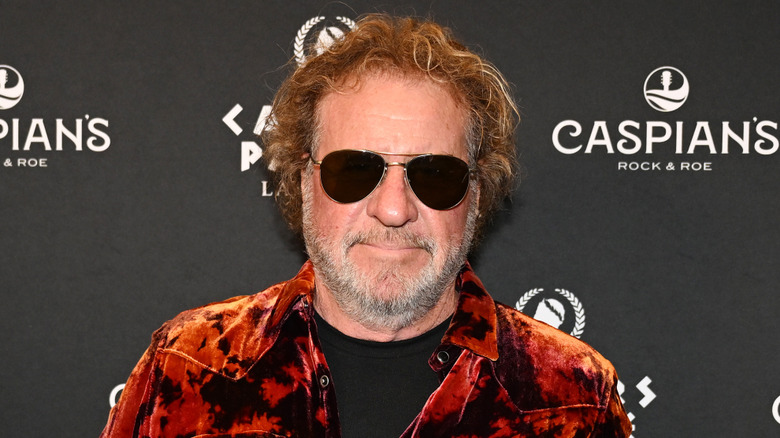 sammy hagar before a 2025 las vegas residency show serious in sunglasses