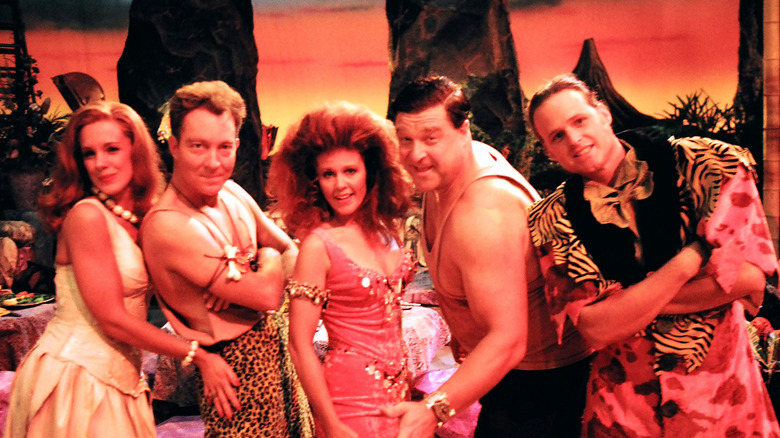 the b-52's as the bc-52's with the cast of the flintstones