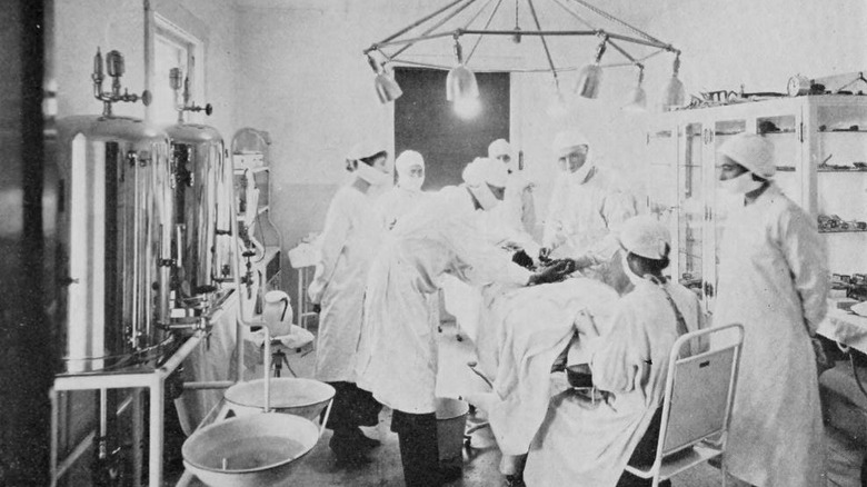 Operating room at the Brinkley Hospital