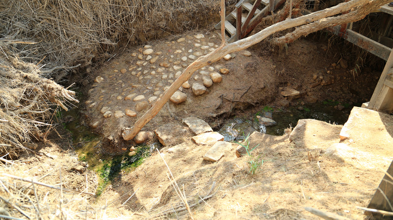 remains of a baptism pool 