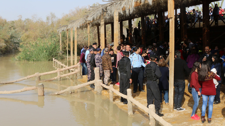 Pilgrims at the Jordan River