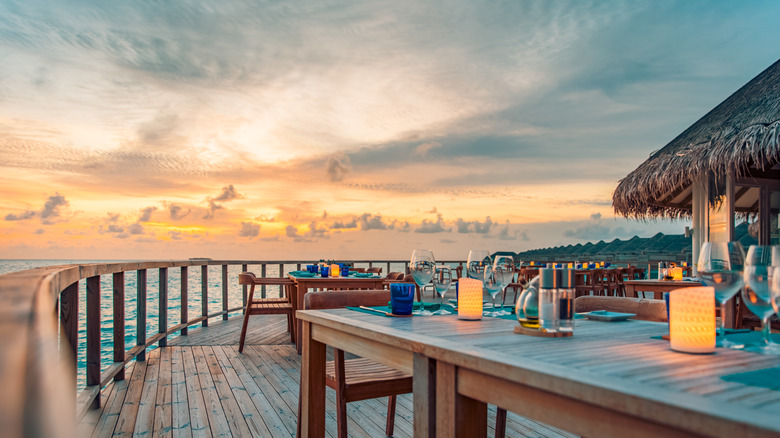 a bar on a beach