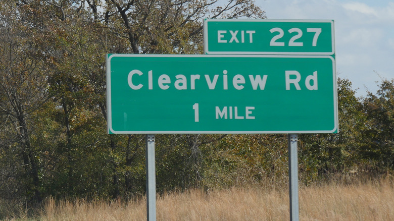 A sign to Clearview Oklahoma