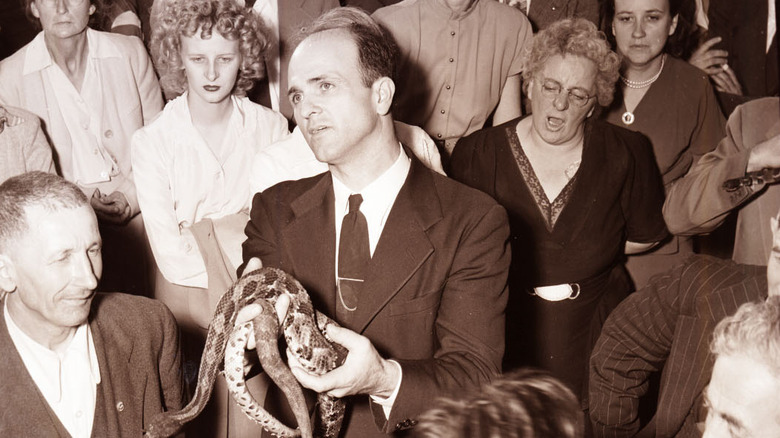 Durham, NC, Zion Tabernacle, 1949, practiced the handling of poisonous snakes.