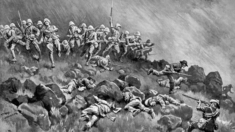 Armies clash in the Boer War