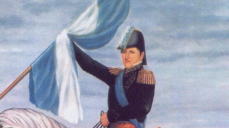 Manuel Belgrano with flag