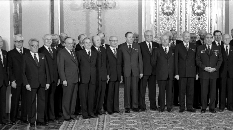 USSR dignitaries incl. Brezhnev + Gorbachev