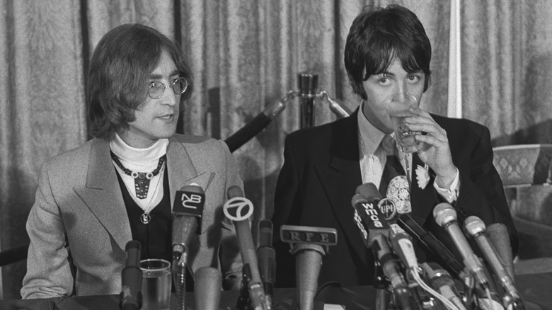 Lennon and McCartney at press conference