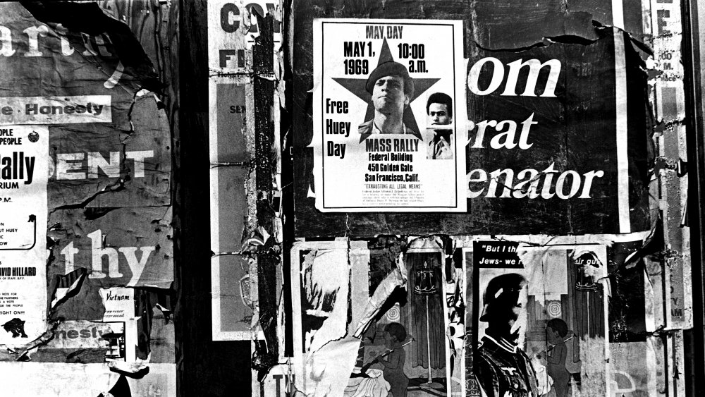 A Black Panther poster showing a Mass Rally on May Day 1969