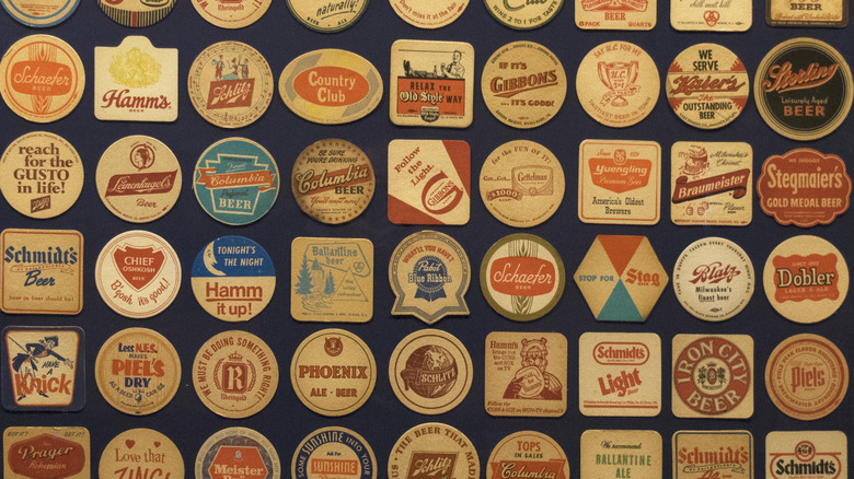 Collection of historic beermats