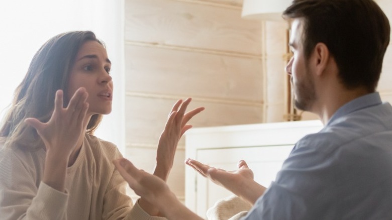 young couple having an argument 