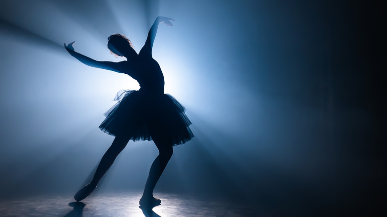 silhouette of ballerina