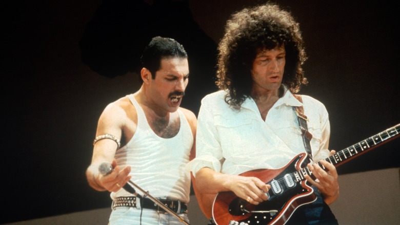 Freddie Mercury and Brian May