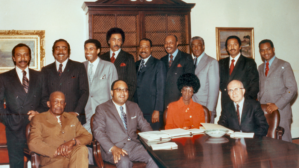 Founding members of the Congressional Black Caucus in 1971